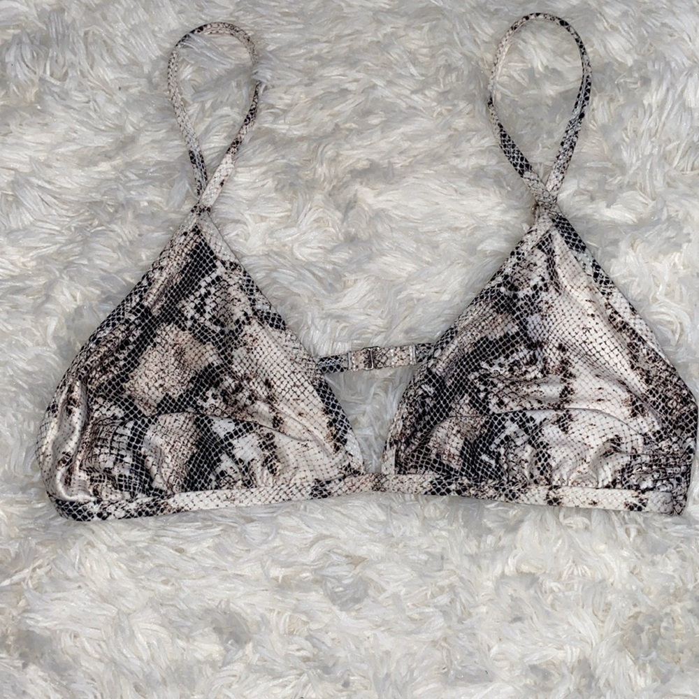 NWT PAC Sun Animal Print Bathing Suit Top Size L